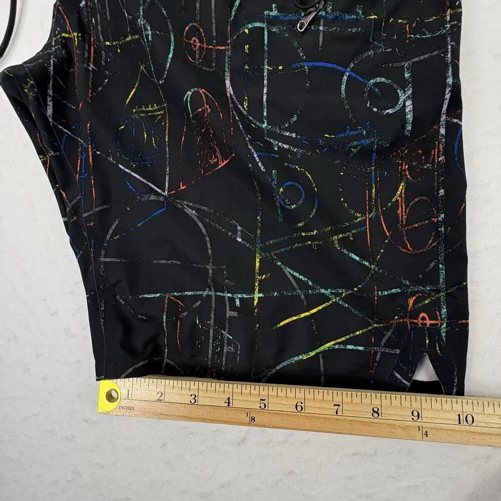 Lululemon Board Shorts Mens 32 Black Abstract Print Swim Surf Quick Dry Stretch